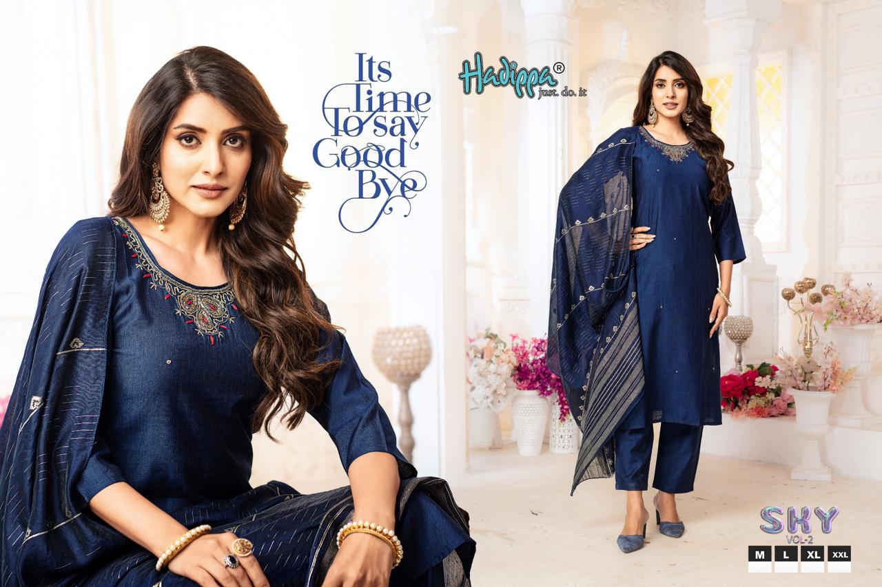 Sky Vol 2 By Hadippa Vatican Straight Cut Kurti With Bottom Dupatta Wholesale Online